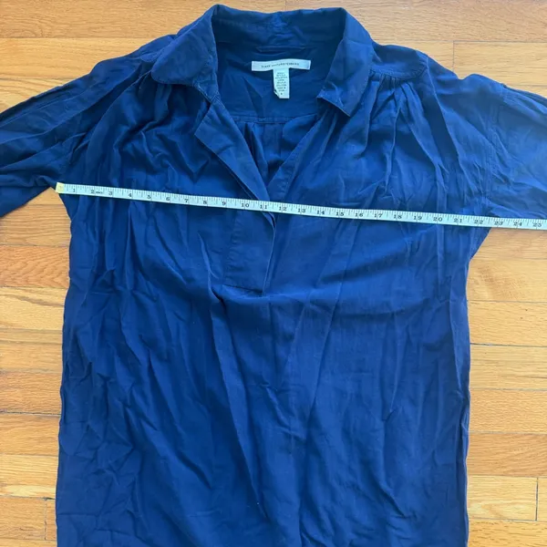 DIANE VON FURSTENBURG Tunic Dress Navy Blue Silk size 6‎ - Image 6