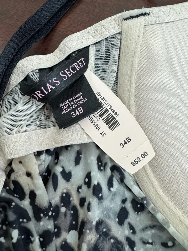 NWT Victoria’s Secret Leopard Print Lingerie Slip Size 34B - Image 5