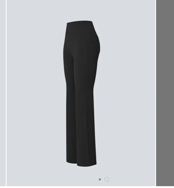 Flex High Waisted Back Side Pocket Slight Flare Work Pants - Image 3