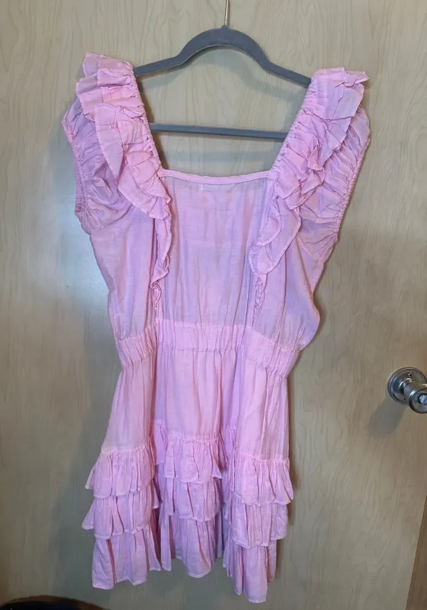 Love Shack Fancy Ivoire Dress Pink Blossom - Image 2