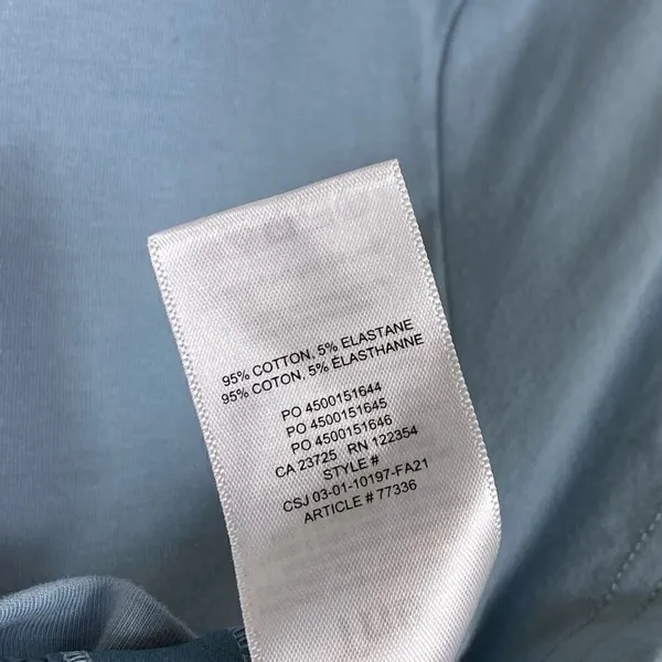 TNA Aritzia Chill Malibu Light Blue Scrunch Side Sporty Crop Top Tshirt Size S - Image 6