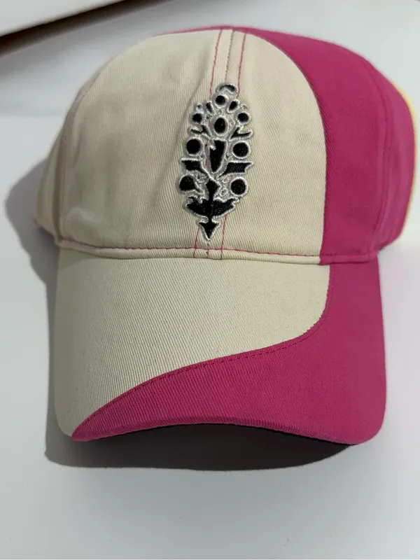 NWT! FP Movement by Free People Pink & Cream Floral Patch Baseball Cap - Image 3