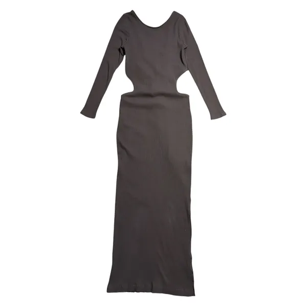 Free People Beach Brown Last Minute Ribbed Midi Dress Womens M - Image 2