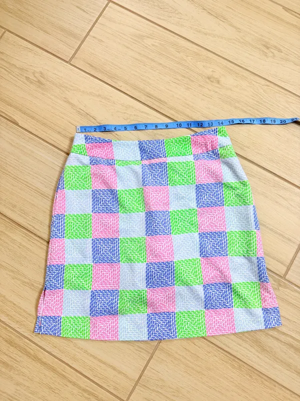 Vineyard Vines Golf Skort Womens 2 Patchwork Whale Pink Blue Green Tennis Preppy - Image 5