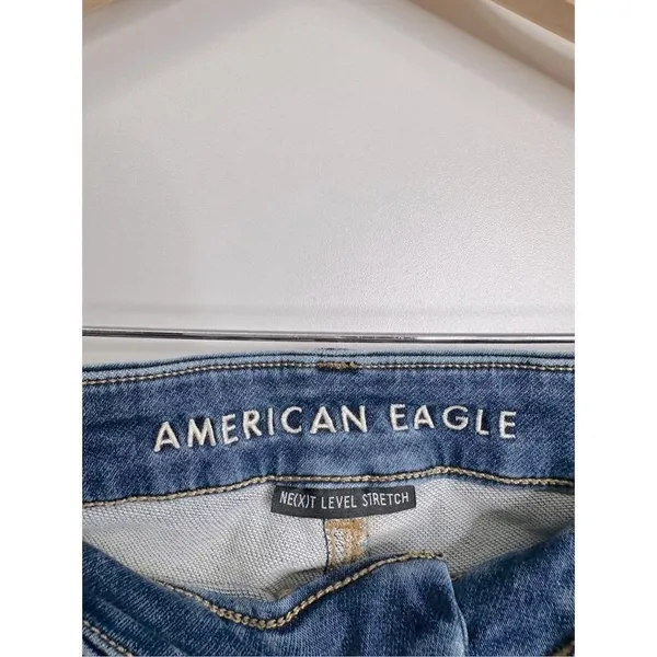 American Eagle Jeans Womens Distressed Blue Pants Stretch Size‎ 4 - Image 7