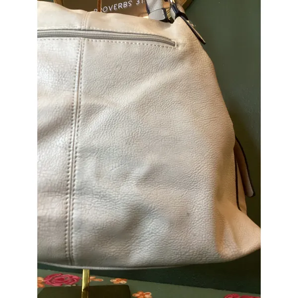 Marc New York Beige Faux Leather Shoulder Bag With Decorative‎ Braiding - Image 3
