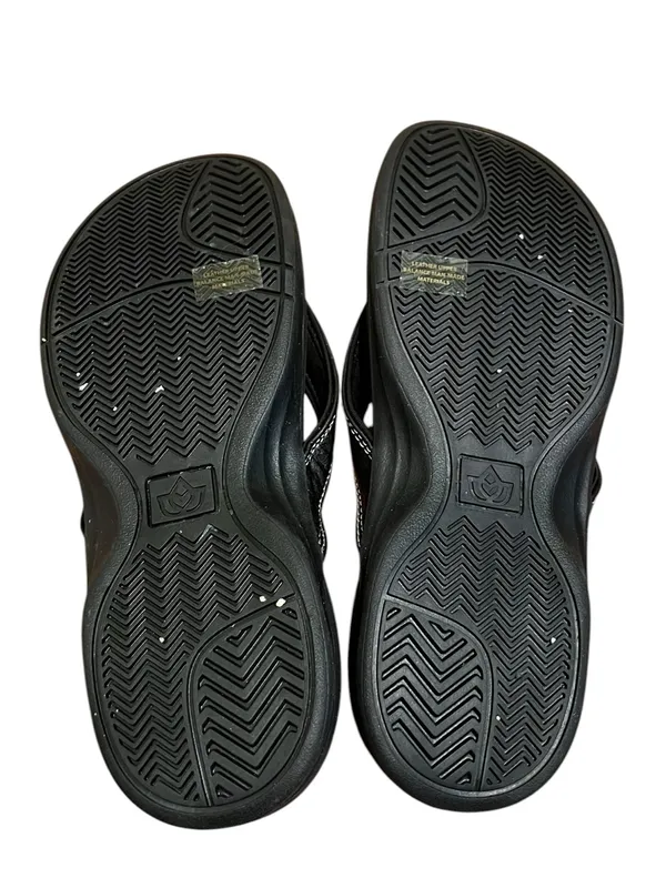 Spenco Women’s Size 8D Ava Orthotic Sandals Black‎ Adjustable Leather Thong - Image 8