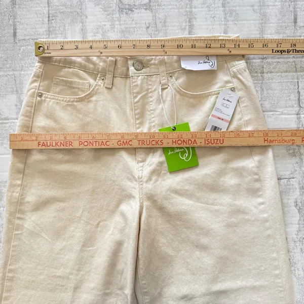 Sam Edelman Codie High Rise Wide Leg Ankle Pants Undyed Natural Cotton NWT Sz 28 - Image 7