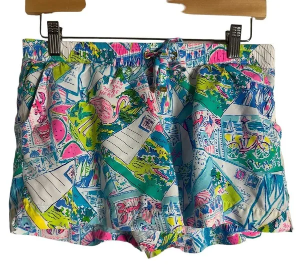 Lilly Pulitzer Pop Up Wish You Were Here Katia Casual Summer Shorts Size S - Image 2