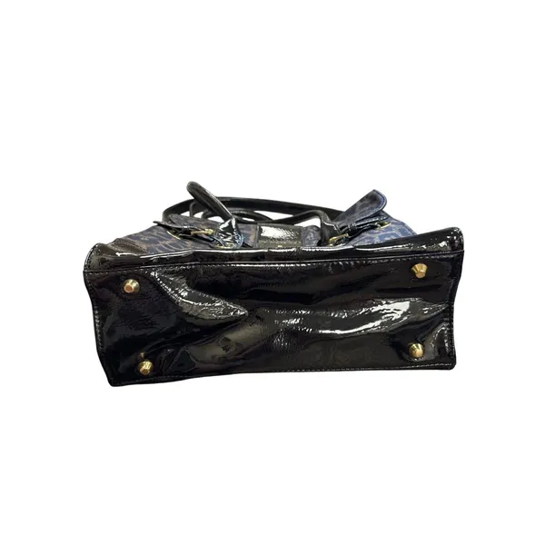 Betsey Johnson Black Leopard Print Handbag With Gold Hardware SKU 6898 - Image 4