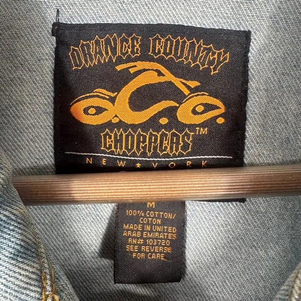 Orange County Choppers Denim Jacket Size Medium - Image 8