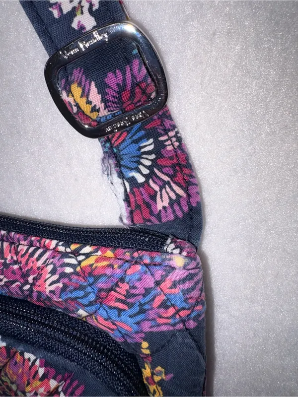 Vera Bradley Navy Floral Quilted Crossbody Bag - Image 10