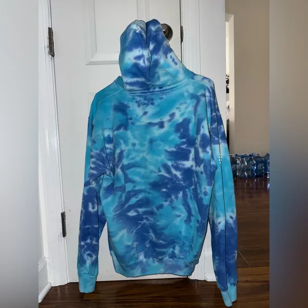 Barstool Sports Blue Tie-Dye Hungover Hoodie - Image 9
