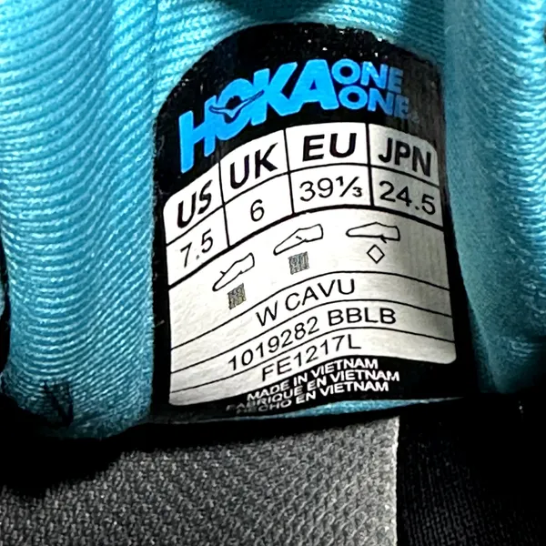 Hoka One One Cavu Running Shoes Sneakers PROFLY Lace Up Mesh Blue Black 7.5 - Image 6