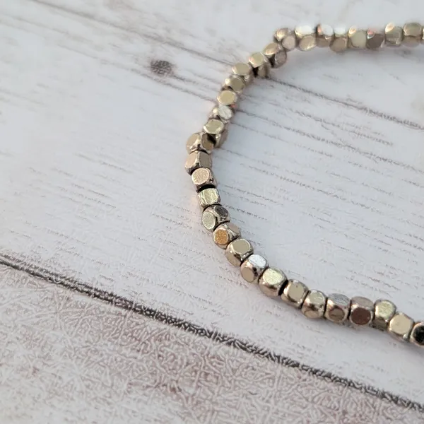 Gold Tone Stretch Bracelet - Image 2