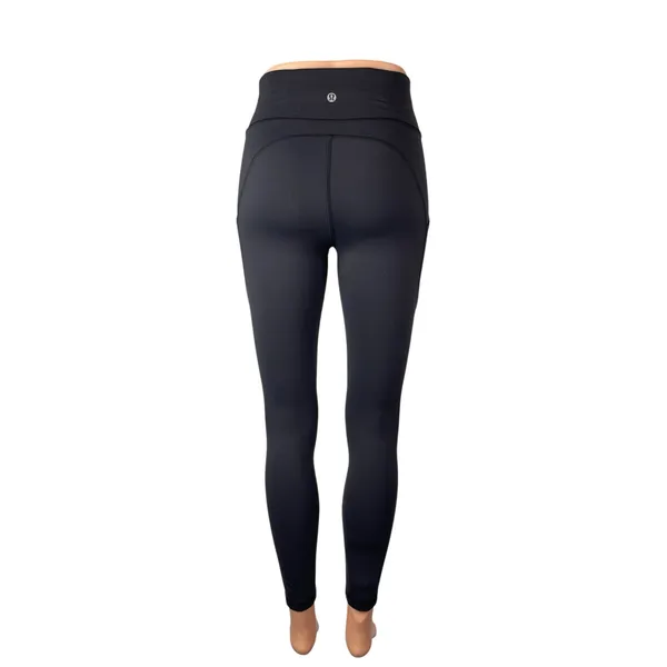Lululemon Womens Gray High Rise Skinny Yoga Athletic Activewear Leggings Pants 4 - Image 4