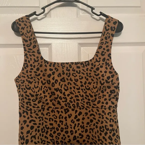 Love Tree Brown Leopard Print Mini Tank Dress - Image 2