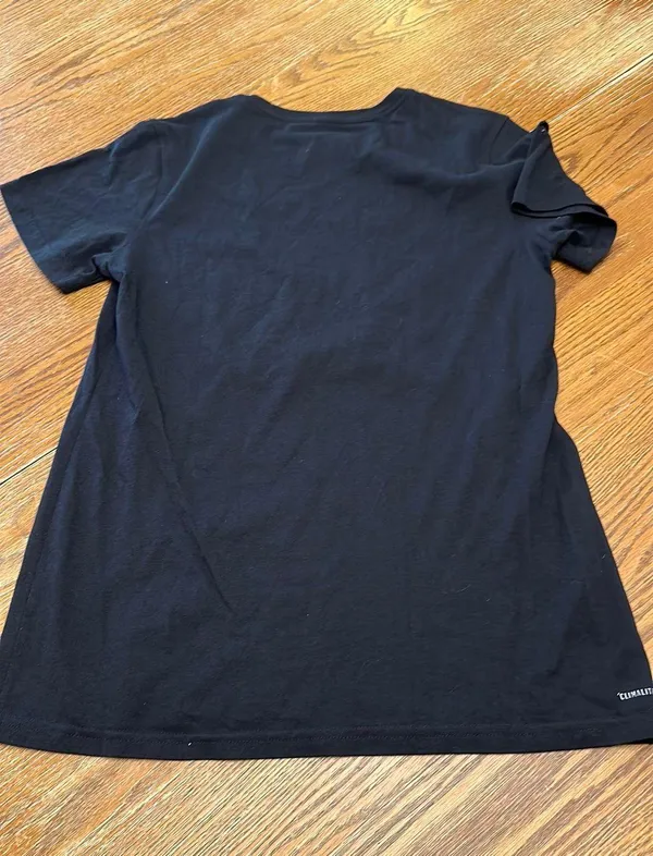 Adidas Shiny Black Shirt - Image 4