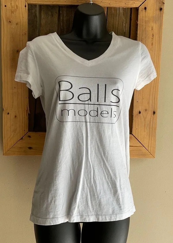 Bella Zoolander White T-shirt Balls Models Size Medium - Image 2