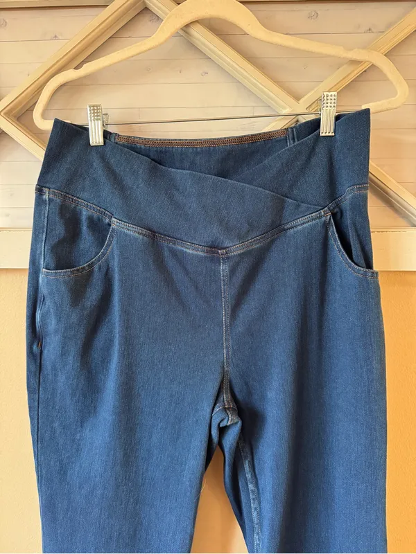 Halara Flex High Waisted Crossover Pocket Washed XL Casual Jeans, NWT Stretchy - Image 2