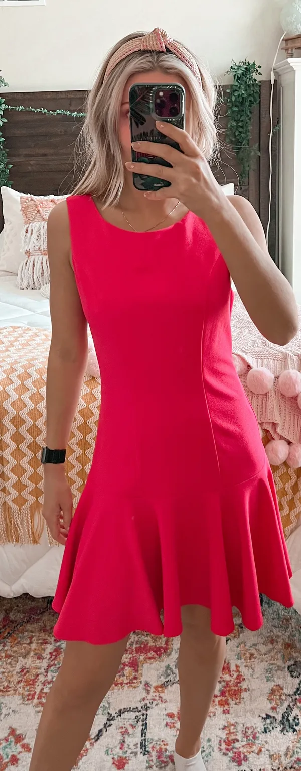 Nordstrom Hot Pink Dress - Image 2