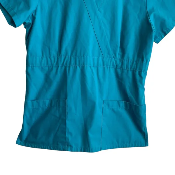 Butter Soft Women Scrub Top‎ S Teal Medical Uniform Nurse Workwear Dental Casual - Image 7