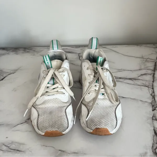 Reebok Zig Dynamica White Green Running Sneakers Size 8 - Image 2