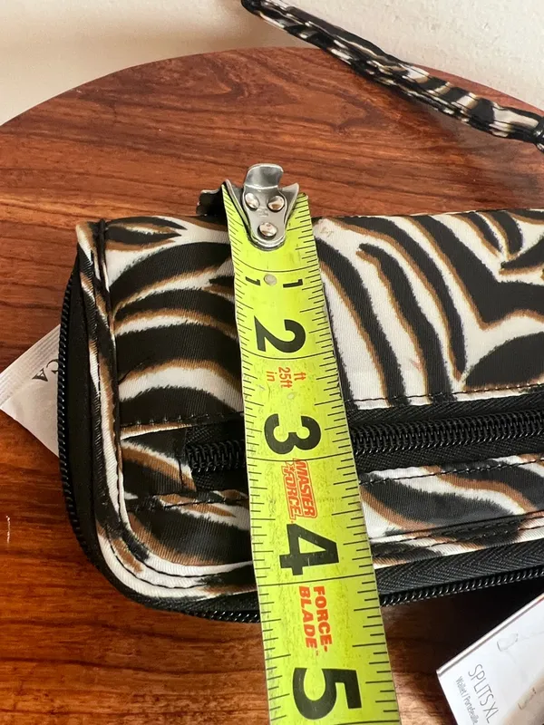 Lug Zebra Print Wristlet Wallet in Black, White & Brown - Image 6