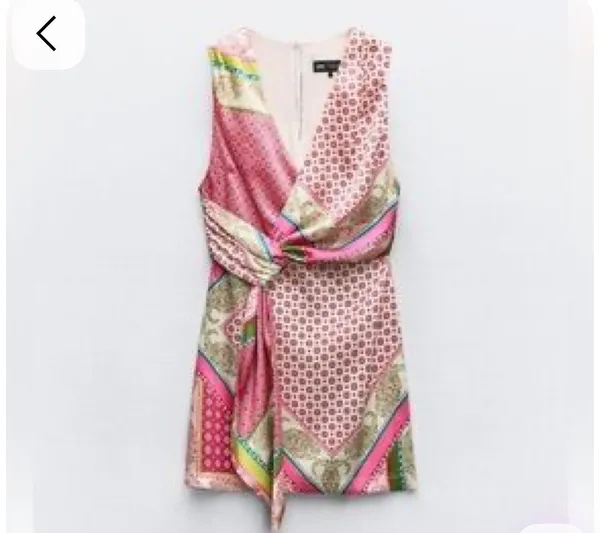 Zara NWT Pink Wrap Dress - Image 3