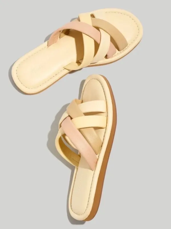 Madewell The Leeandra Slide Sandal Women’s Leather Strappy Cloudlift - Image 6