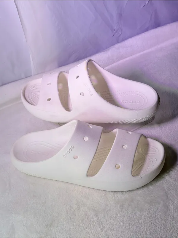 CROCS Classic Dual-Strap White Slide - Image 3