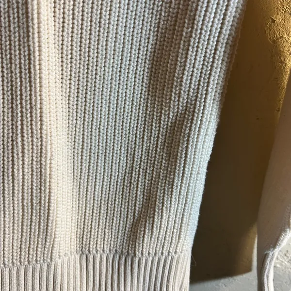 Old Navy Cream and Black Cardigan Sweater with V-Neck and Textured Knit - Image 10