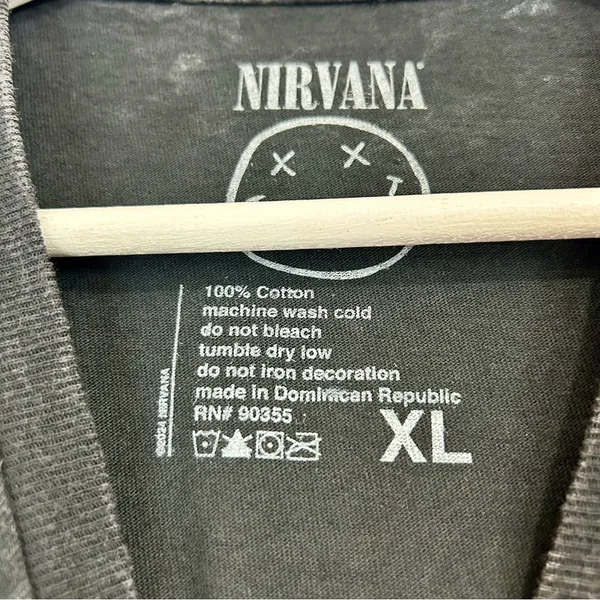 Nirvana Women’s In Utero Cotton Short Sleeve Graphic Tee Black Purple NWOT - Image 3