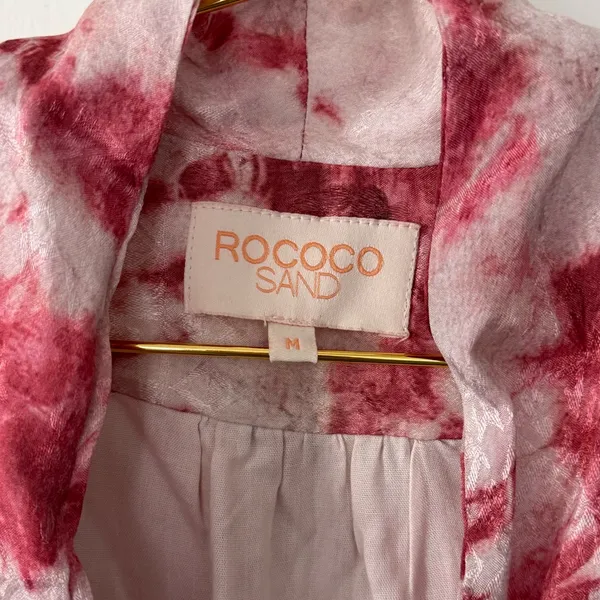 Rococo Sand Ava Rosewood Tie Dye Print Faux Wrap - Image 4
