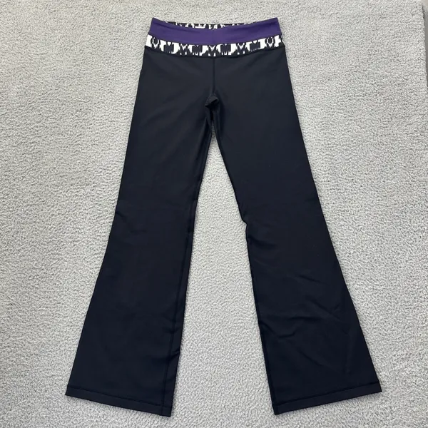 NWT Y2K Lululemon Groove Pants Black Flare Reversible Athleisure Women's 6 x 31 - Image 2