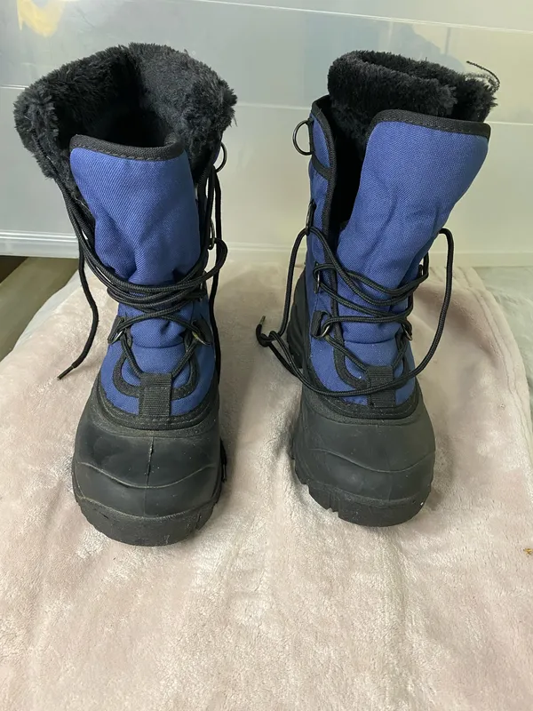 Kamik Canada Snow Boots Winter Snowmobile navy Blue & Black women size 8 - Image 2