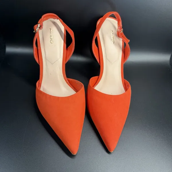 Aldo Stessy‎ slingback pointed-toe heels in a bright coral - Image 3