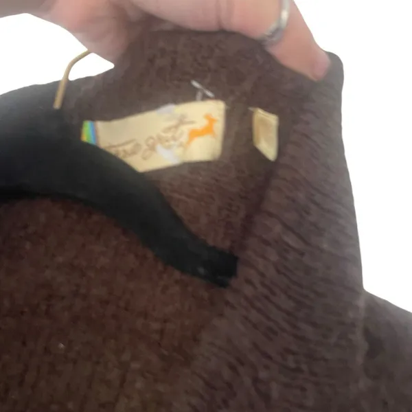 True Grit Women's Size Large Brown Chunky Button Hippie‎ Knit Sweater - Image 5