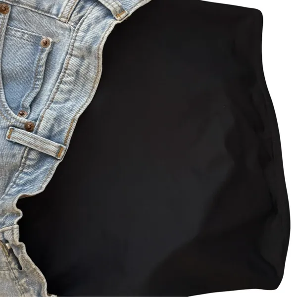 Abercrombie & Fitch Womens Short Jeans The Dad Maternity Denim Blue 25/0 NWT - Image 9