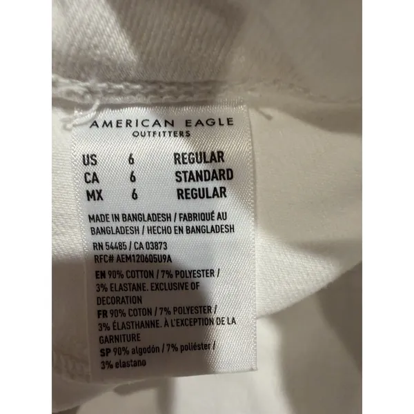 AE AMERICAN EAGLE HI RISE JEGGING NEXT LEVEL STRETCH WOMENS JEANS 6 -White - Image 9
