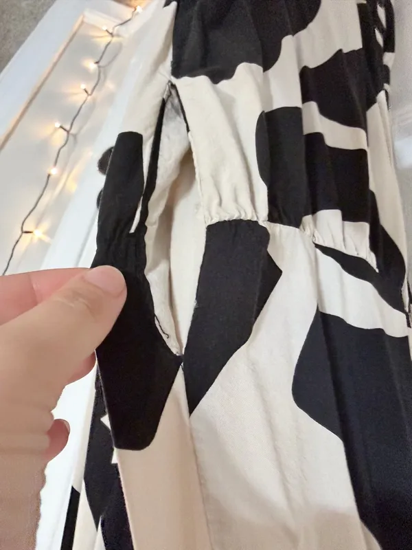 Abstract Pattern Tiered Midi Dress - Image 4