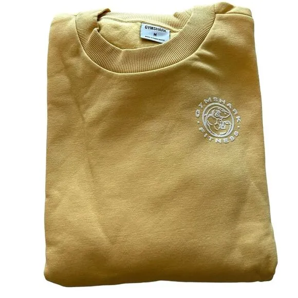 Gymshark Women’s M Oversized‎ Crewneck Sweatshirt Golden Yellow Comfy Lounge New - Image 3