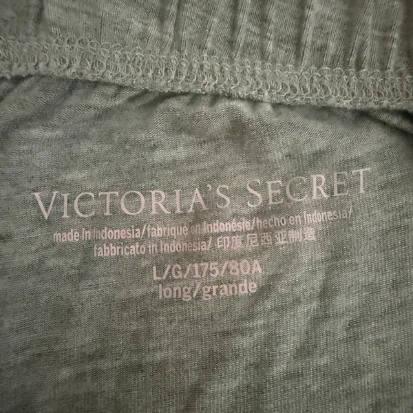 Victoria's Secret Pajama Modal Pants Gray Solid Lounge Sleep Pants Large Long - Image 3
