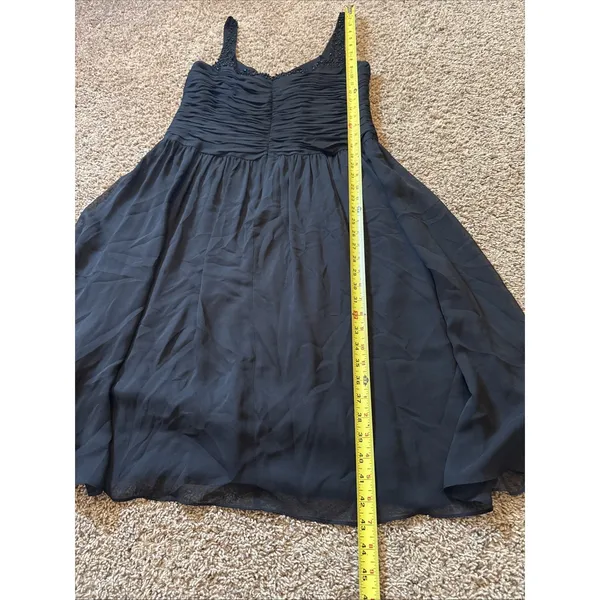 Vintage Jones New York 100% Silk Black Beaded Slip Dress Size 14 Whimsigoth - Image 7
