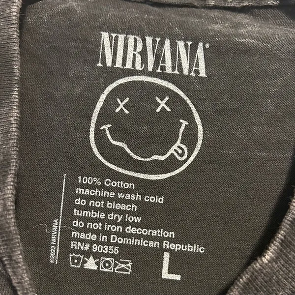 NIRVANA Black Tee with Vibrant Graphic Large - Image 3