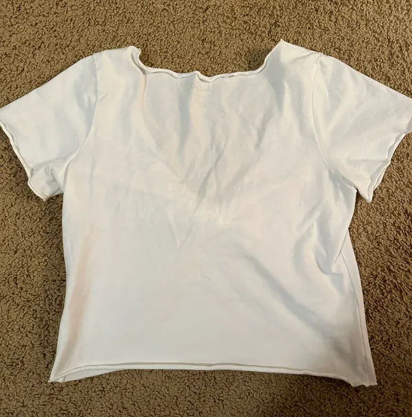 John Galt Cropped White Tee - Image 2