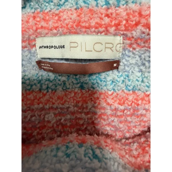 ANTHROPOLOGIE Pilcro Selene Sweater Neon Fair Isle Print Women's Size‎ Medium - Image 9