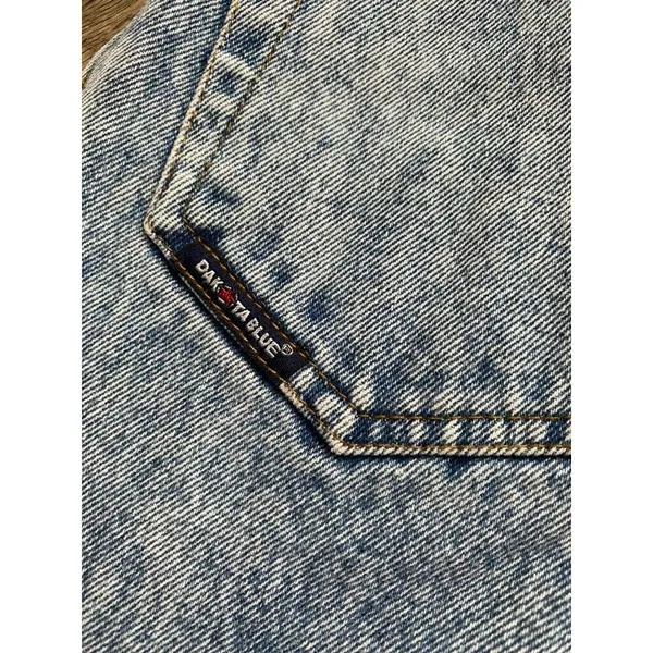 EUC Womens‎ Dakota Blue vintage high rise acidwash bow ankles jeans western SZ 7 - Image 11