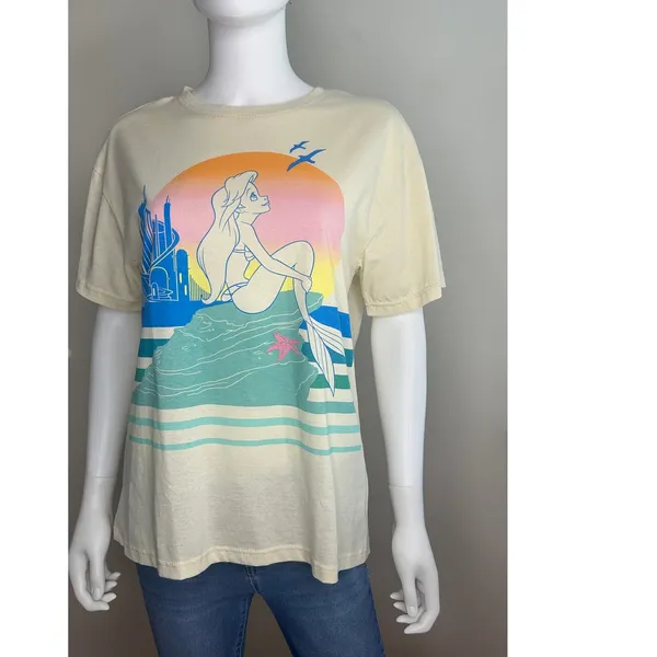Disney Princess Little Mermaid Boyfriend‎ Tee Loose Fit Women Small NWOT - Image 3