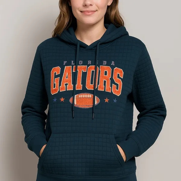 Florida Gators Hoodie Navy Blue Large NCAA Football Sweatshirt Cozy Gameday - Image 2